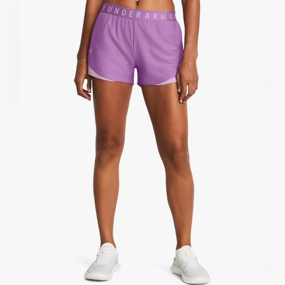 Under Armour Play Up Shorts 3.0 Women's Athletic Shorts Purple Size 2XL
